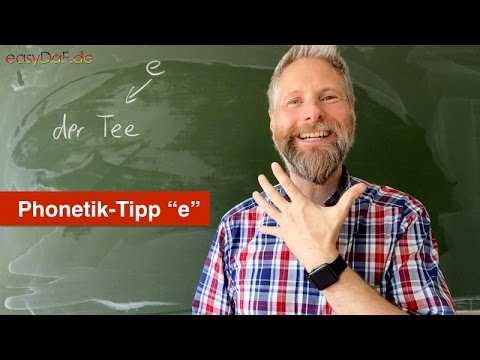Learning German with refugees - Phonetics tip -e