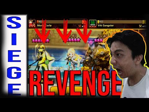 SIEGE BATTLE VS VRK GANGSTER AND MONTE CARLO - isengdudegame Summoners War
