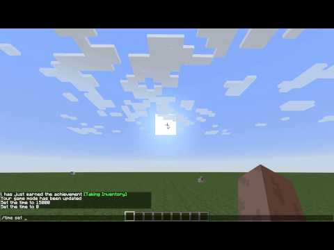 How to set the time to night in minecraft - YouTube