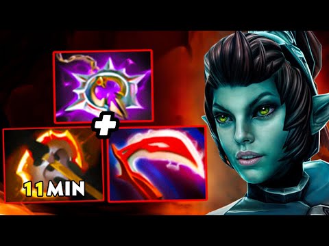 11Mins Battle Fury Phantom Assassin 29Kills Insane Burst Nullifier + Desolator 7.37b Dota 2
