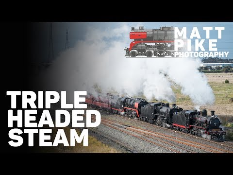 Triple-Headed Steam Locomotives! Steamrail 'Steam Spectacular' 2017