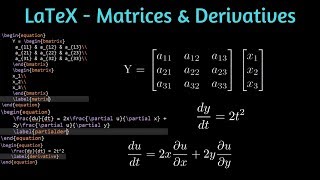 How to write Matrices and Differential Equations in LaTeX | Share Latex | Learn LaTeX 08