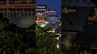 MSC PRE ZIOSA navio cruzeiro 22/03/26 Santos Argentina Uruguai @cruzeiros2025 #maior #drone #shorts