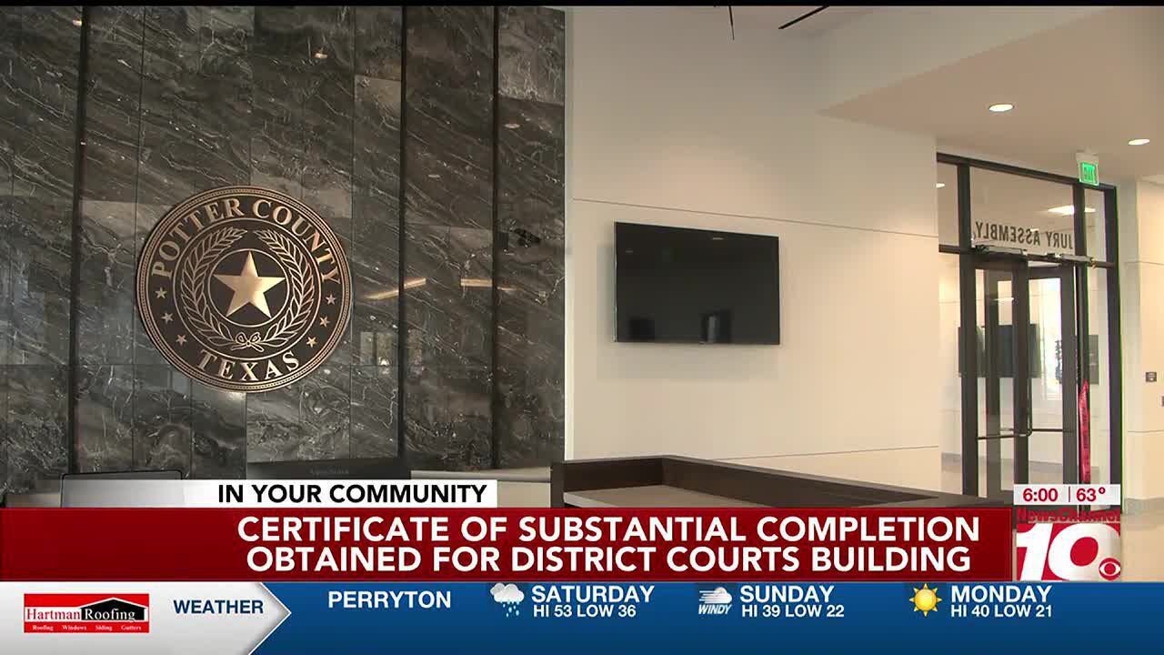 Potter County obtains certificate of substantial completion for District Courts Building Project