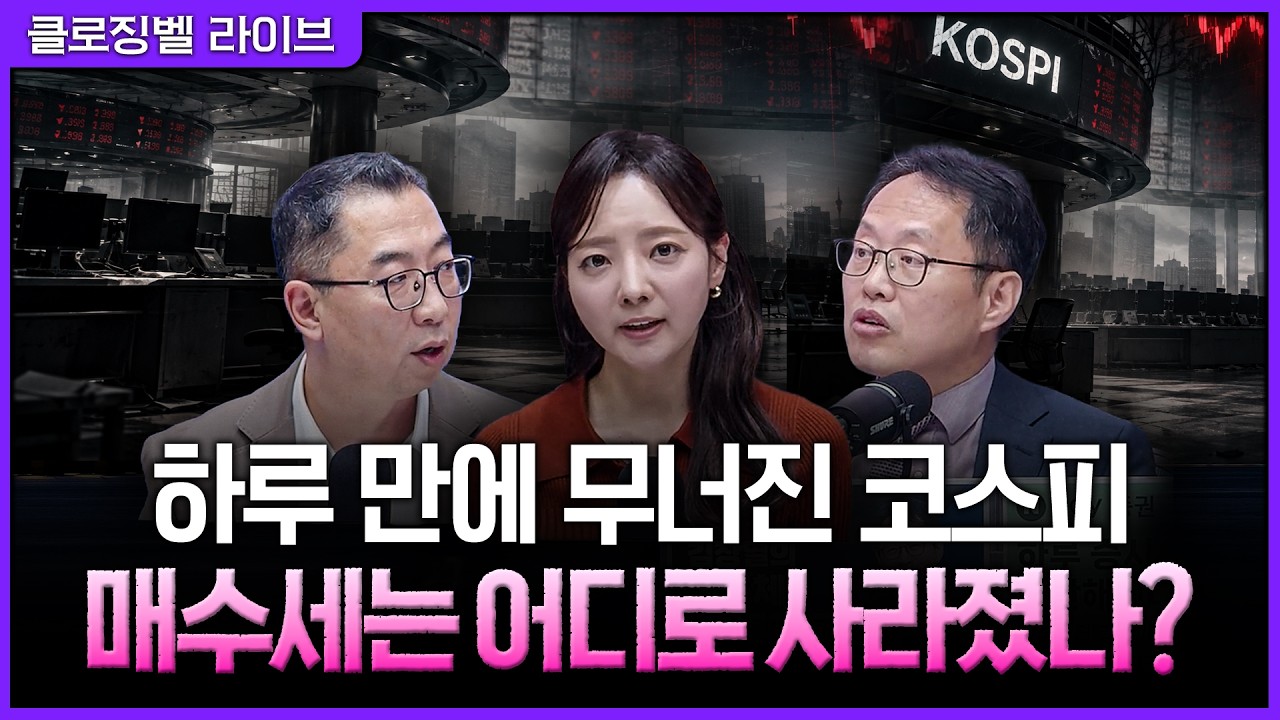 [10월 22일 마감시황] 코스피 3.52% 급락, 반등 하루 만에 다시 추락…실적보다 무서운 '수급 공백'의 실체ㅣ?