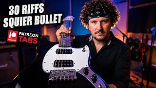 Video thumbnail for 30 Guitar Riffs Squier Bullet Mustang by J. Guitar Avenue