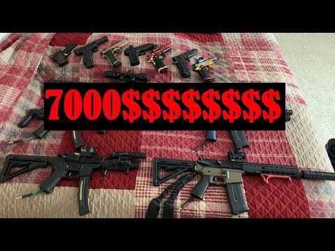Showing Off My 7000$ Airsoft Collection (Polarstar, Krytac, Cyma, KJW, JG, DE, Tokyo Marui, AA)