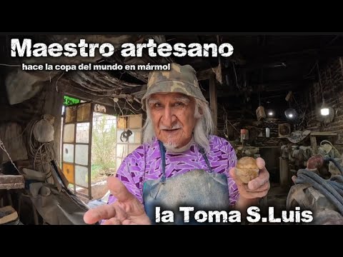 Maestro artesano #copadelmundo . La toma , San Luis.. mármol Onix verde 