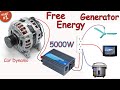 I turn the car alternator into a free energy generator/Homemade Generator/Dynamo into 220v /PART #1