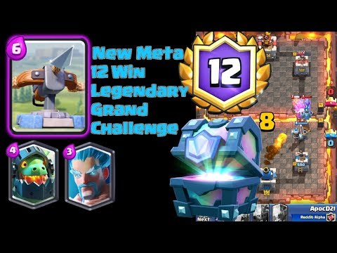 12-0 Perfect Legendary Grand Challenge X-bow Ice Wizard Deck. Clash Royale New Meta