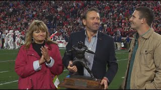 Stetson Bennett Receives Burlsworth Trophy - Sanford Stadium - November 11, 2023