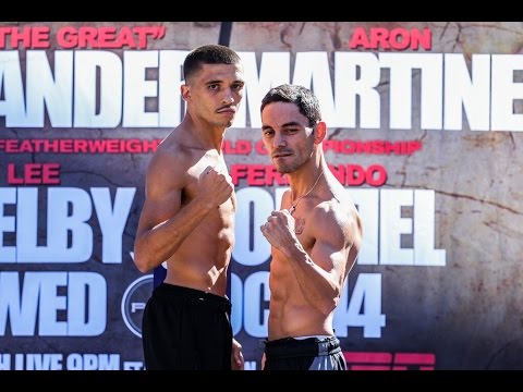 LEE SELBY VS FERNANDO MONTIEL FULL WEIGH IN 10/13/15! SELBY VS MONTIEL PBC ON ESPN 10/14/15!