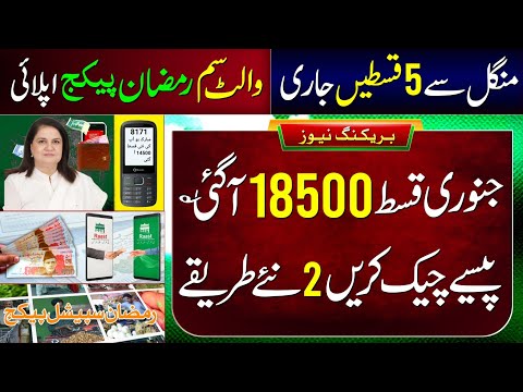 8171 Good News! Benazir Program 5 Payments Start From Tuesday | Ramzan Package 2026 - Wallet SIM