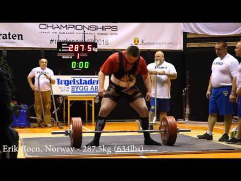 NPC 2016 junior & sub-junior -93kg, -105kg, +120kg final deadlift attempts