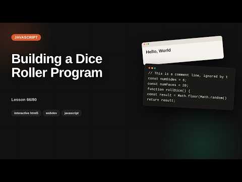 Building A Dice Roller Program Javascript Tutorial For Beginners