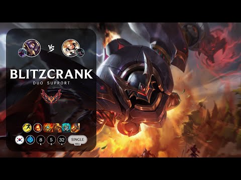 Blitzcrank Support vs Lux - KR Grandmaster Patch 13.3