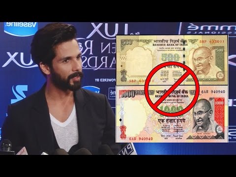 Shahid Kapoor Reaction On Rs 500 And 1000 Notes Banned | Currency Demonetized