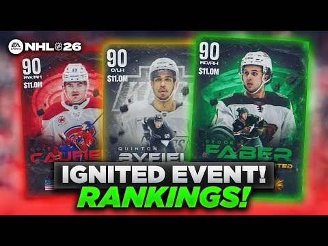 MAKE THESE CARDS! NHL 26 HUT IGNITED RANKINGS!