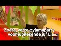 Groot slaapfeest op school want juffrouw Lia staat 40 jaar voor de klas