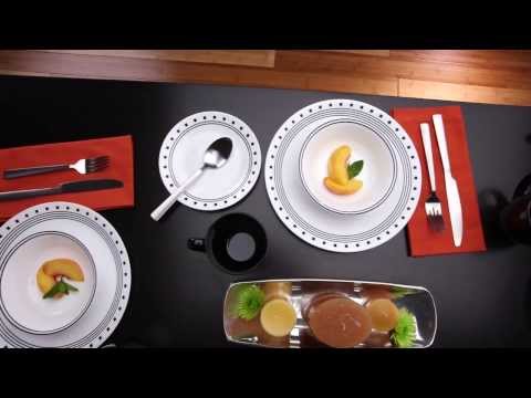 Corelle - City Block 16 Piece Dinnerware Set