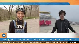 Alexei Morita Rollerblading on Breakfast Television