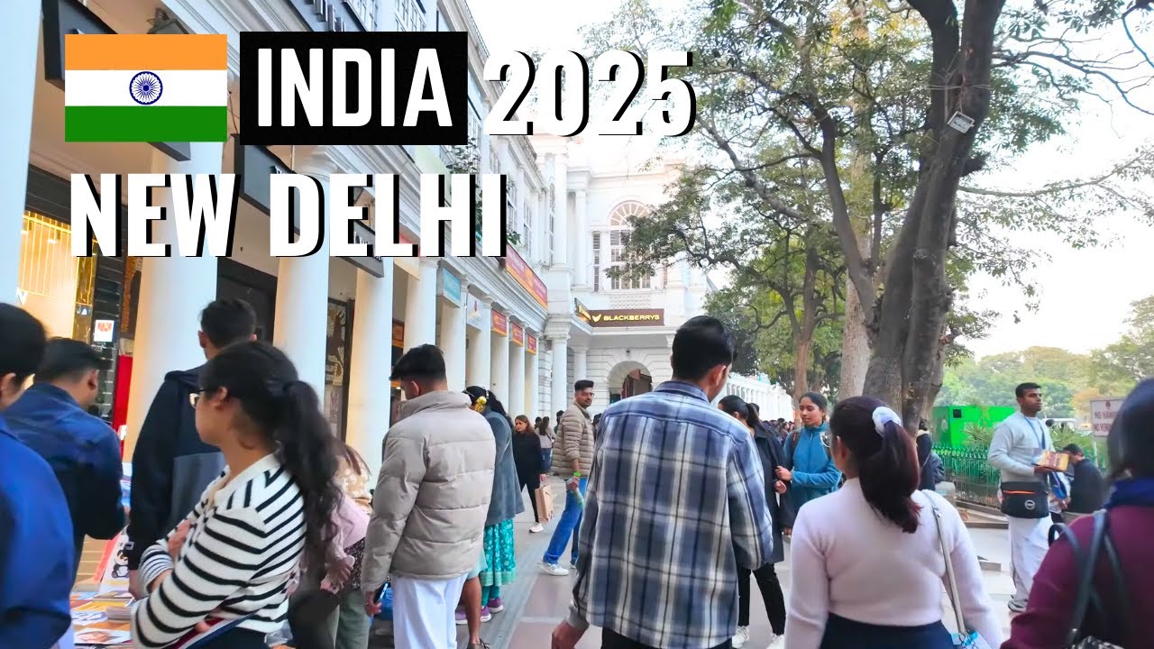 Immersive street-level walking tour through New Delhi (Daily Life 7), India, showcasing authentic urban landscapes, local architecture, and the vibrant atmosphere of the city's neighborhoods