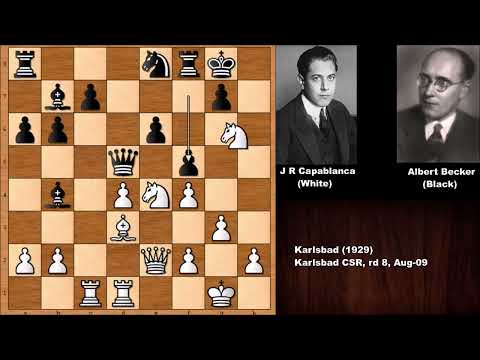 Capablanca vs Albert Becker - Karlsbad (1929)