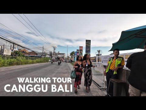Bali Walking Update | Relaxing Walking Tour CANGGU Bali | Berawa Beach Street Bali Today 2024
