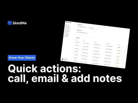 4.4 Quick actions: call, email, add notes