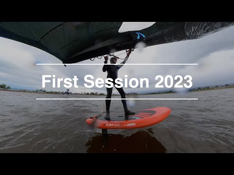 2023 winter wingfoil session