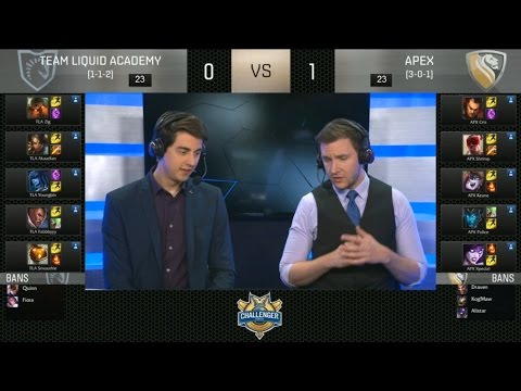 APX vs TLA Highlights Game 2 - Apex vs Team Liquid Academy - 2016 NA Challenger Spring
