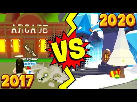 Adopt Me 2017 and 2020 Comparison! Roblox Adopt Me Christmas Update Changes!