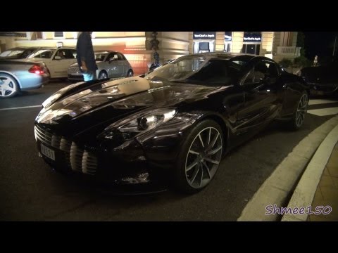 Aston Martin One-77 - Startup and Driving in Monaco