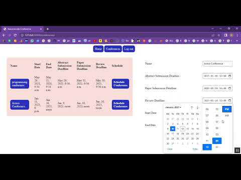 Paper Presenation Conference Management in Django Python