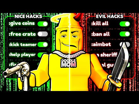 Using GOOD Hacks vs EVIL Hacks in Murder Mystery 2