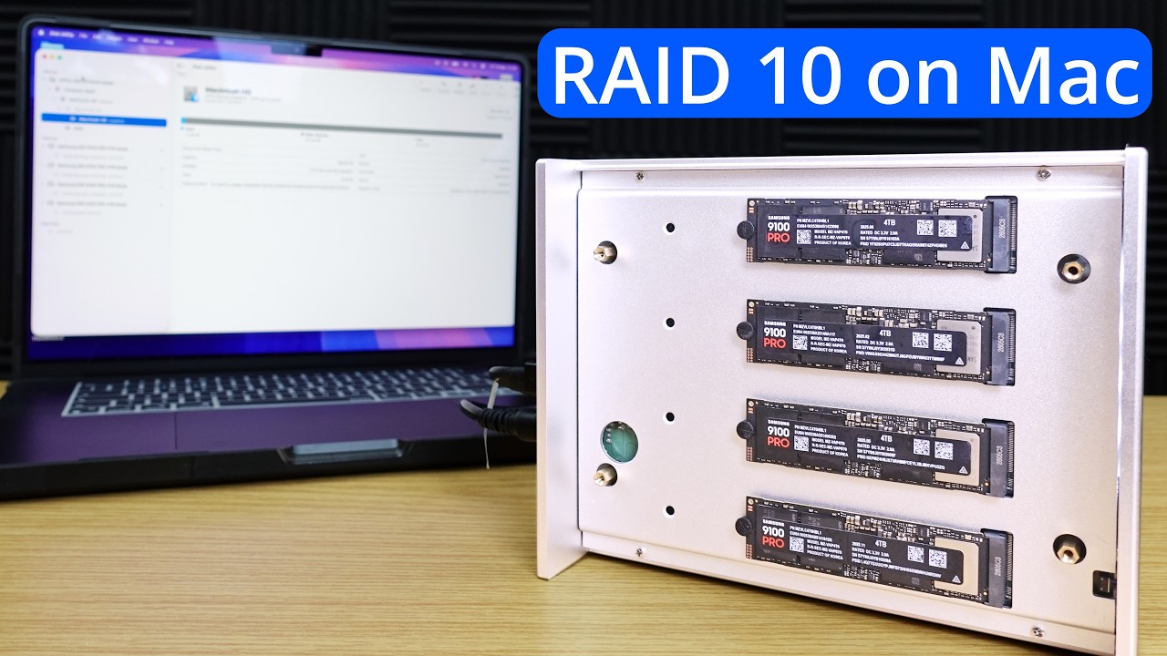 How to create a software RAID 10 redundant drive set on Mac with macOS & Disk Utility – ACASIS TB504