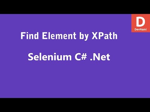 Selenium C Find element by XPath