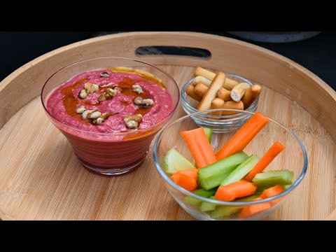 Creamy Beetroot Dip with Real Greek Yoghurt & Walnuts | Easy Mezze Recipe