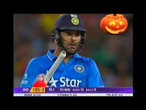 Yuvraj Singh wins a last ball thriller Vs Aus T20 2016