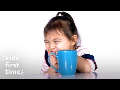 Kids' First Time Drinking Coffee | Kid's First Time | HiHo Kids
