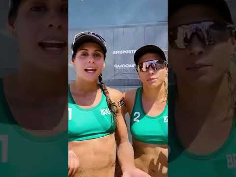 Juliana Antunes y Tania Oliveira - Beach Volleyball Brasil Chicas Entrevistas y celebración 3