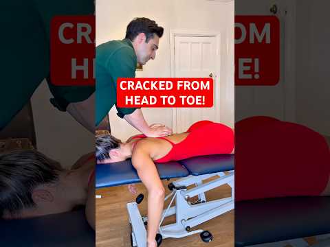CRACKED FROM HEAD TO TOE! EXTREMELY LOUD AND SATISFYING! #asmr #satisfying #osteopath #chiropractic