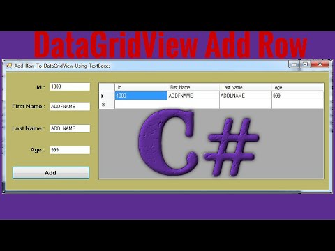 C# - How To Add A Row To DataGridView From TextBox In C# [ With Source Code ] Video