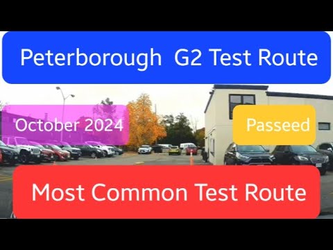 Peterborough G2 Test Route # 1 Ontario Canada | G2 Test Route from New Building