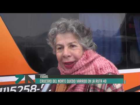 Unidad de "Crucero del Norte" quedó varada en Ruta 40 por la nieve