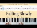 Falling Slowly Glen Hansard Marketa Irglova Piano Tutorial EASY WITH Music Sheet JCMS