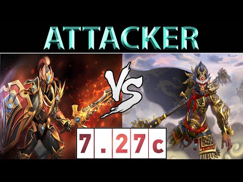 Attacker [Dragon Knight] vs [Monkey King] ► EU Ranked ► Dota 2 7.27c