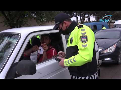 Yol polisi Suraxanıda sürücü və sərnişinlərə tibbi maska hədiyyə edib