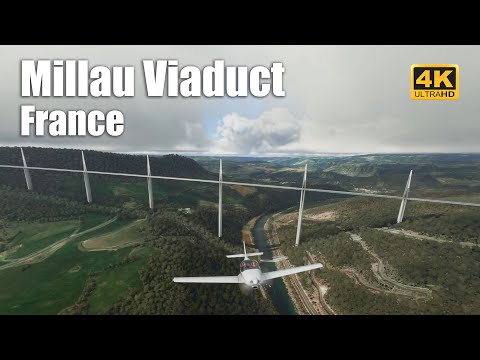 Fly over Millau Viaduct - France - 4K | Musical Showcase | Microsoft Flight Simulator