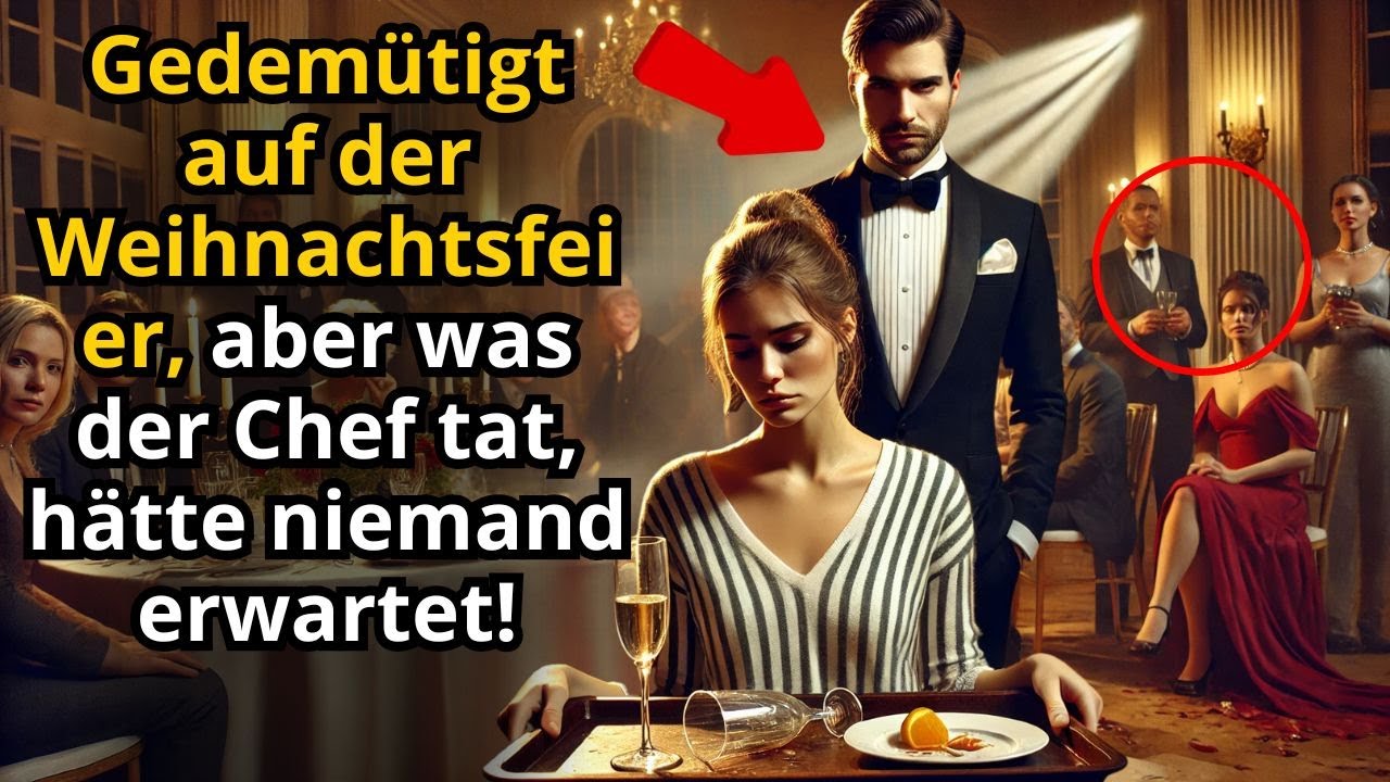 Die Putzfrau wurde auf der Weihnachtsfeier gedemütigt, aber die Reaktion des Chefs schockierte alle!